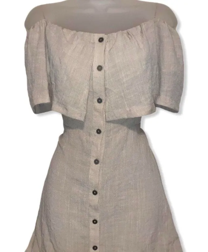 Lush Beige Mini Dress Medium  - Image 5