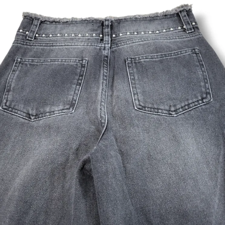 United Colors Of Benetton Jeans Size 25 26x22 Cropped Jeans Distressed Destroyed  - Image 4