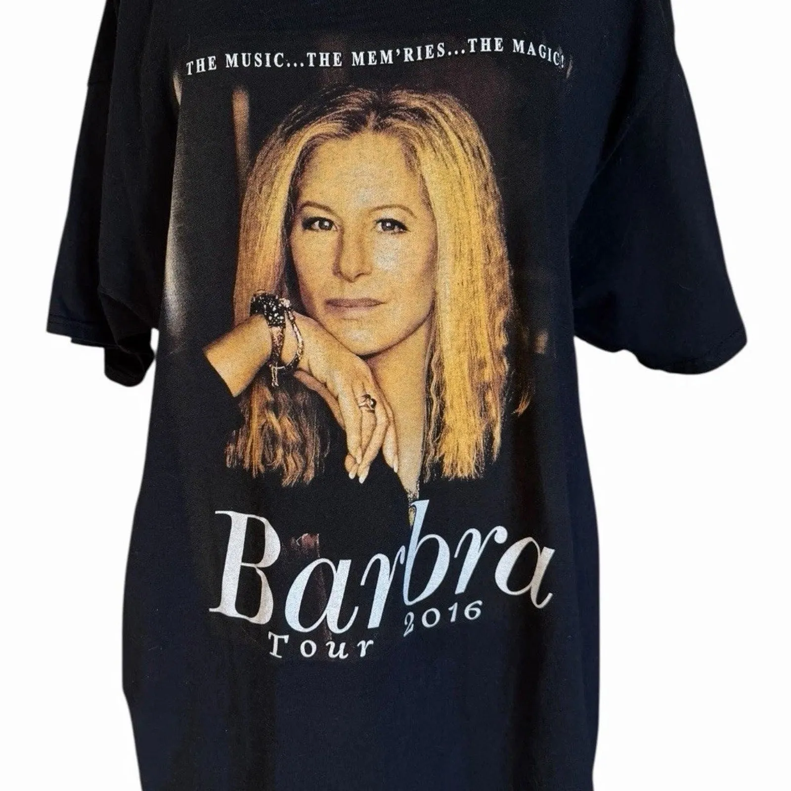 BARBRA STREISAND The Music The Mem'ries The Magic Tour 2016 Medium Black T - Image 3