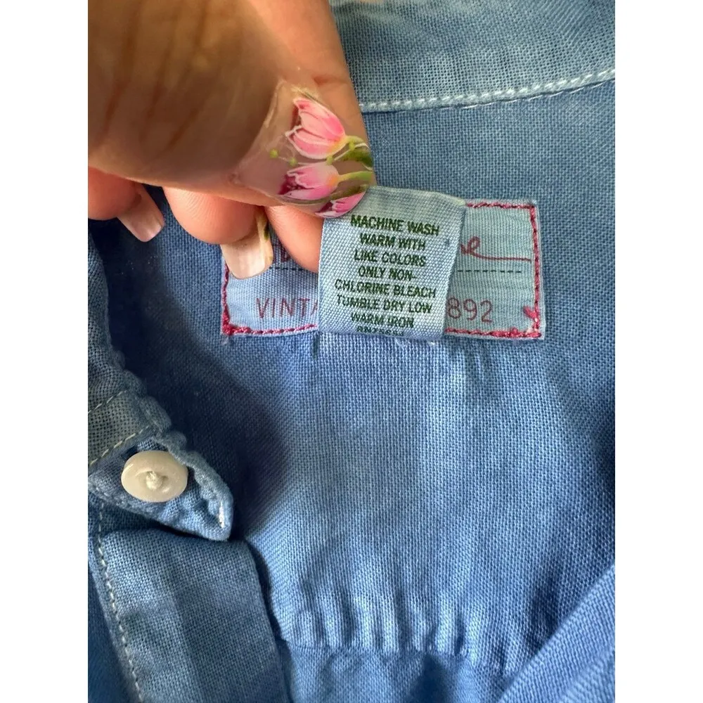 Abercrombie 100% Cotton Mineral Wash Tie Dye Button Down Long Sleeve Shirt M - Image 6