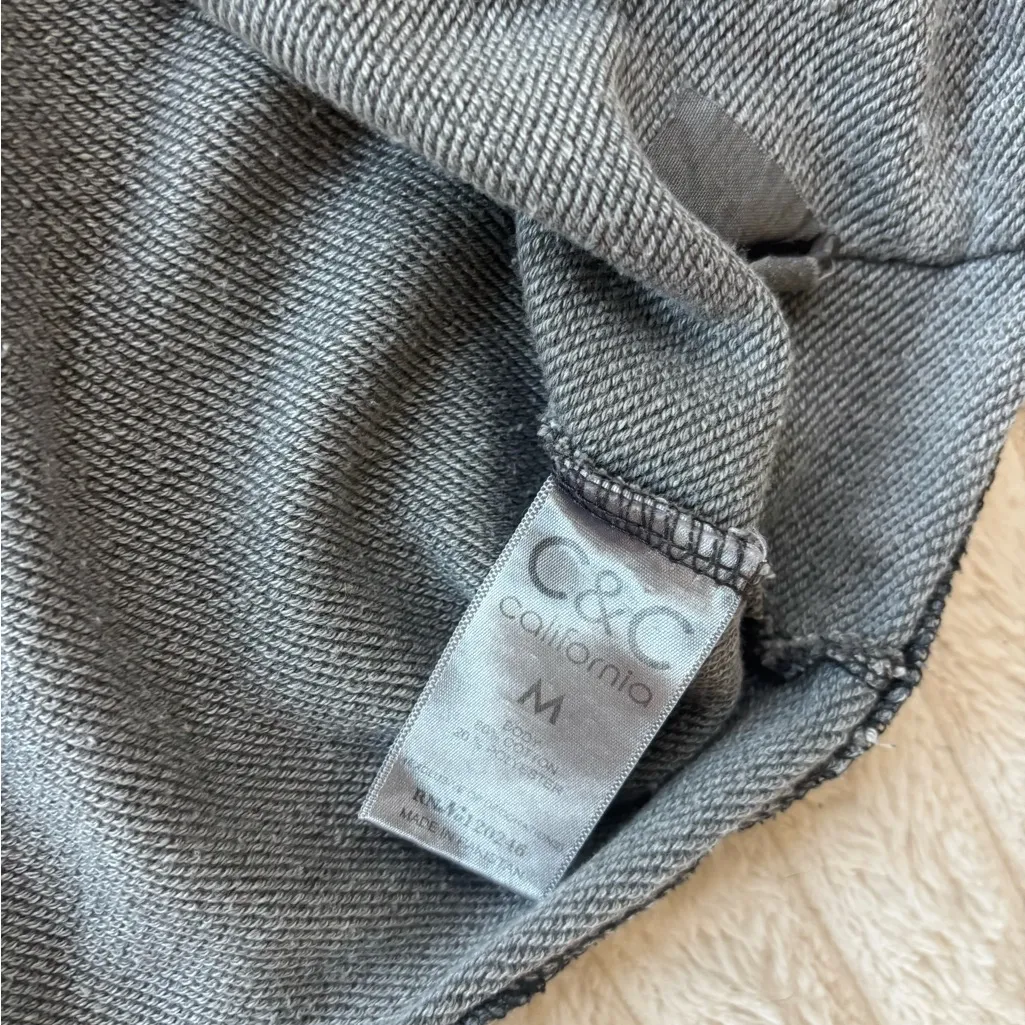 C&C California Women’s Grey Zip Up Hoodie - Image 4
