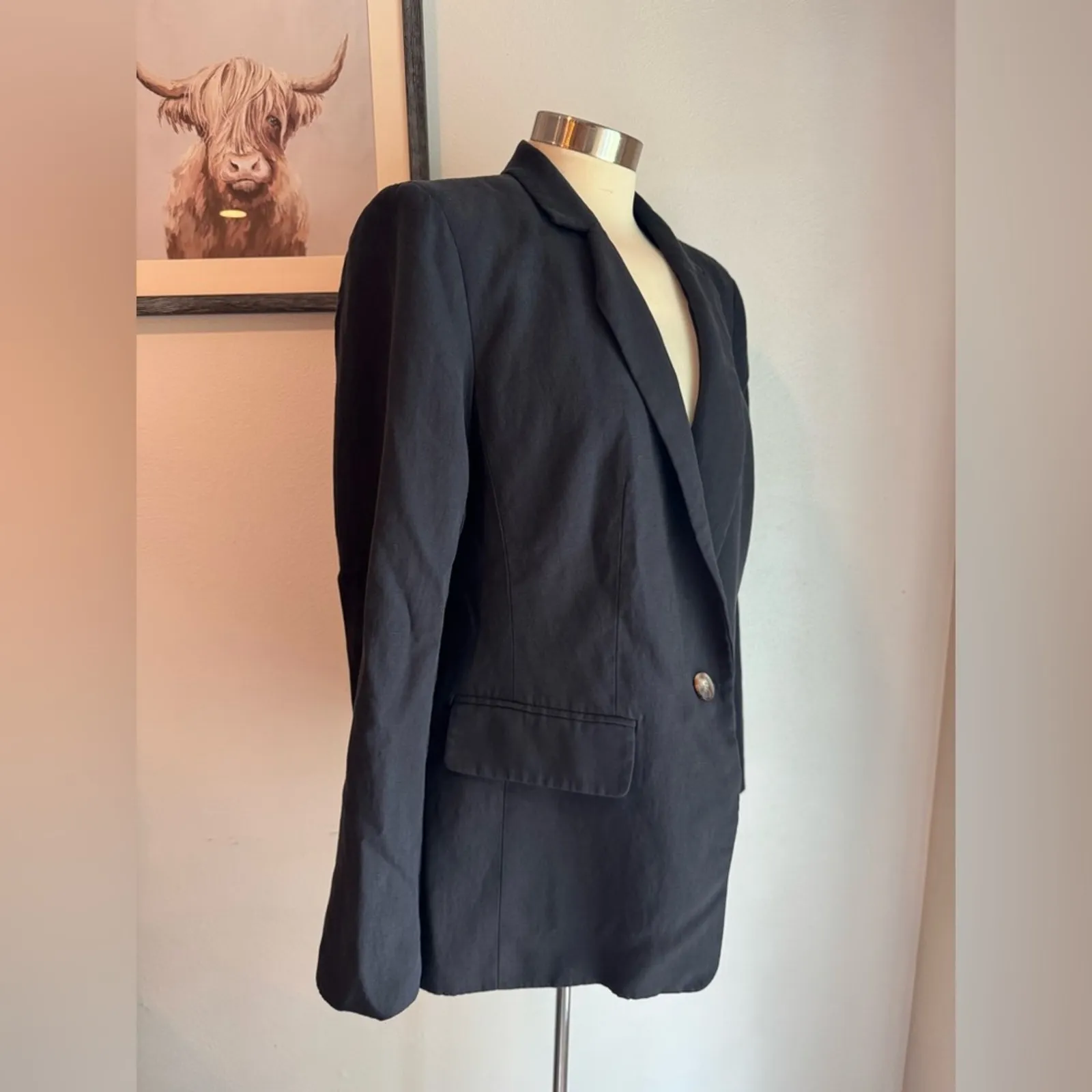 Loft Black Modern Blazer Jacket Women's Work Wear - Image 5