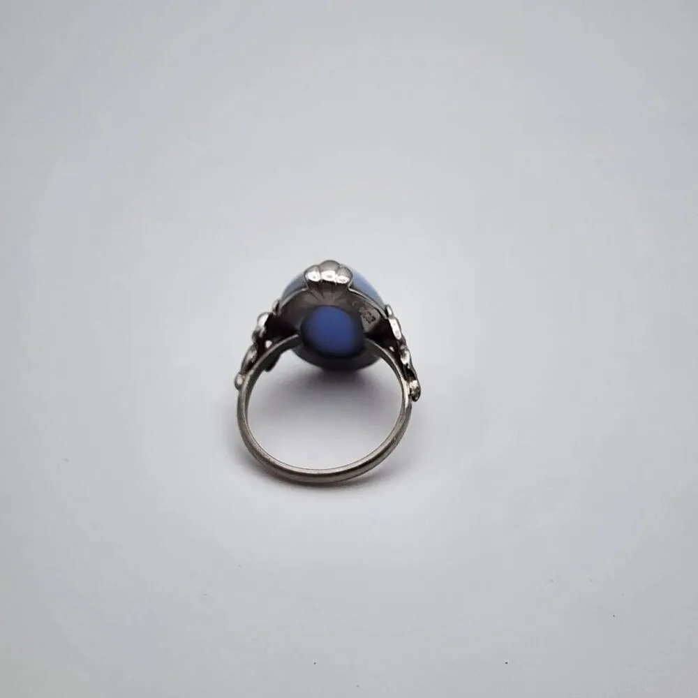 Vintage Avon Silver Tone & Blue Ring (7) Silver - Image 7