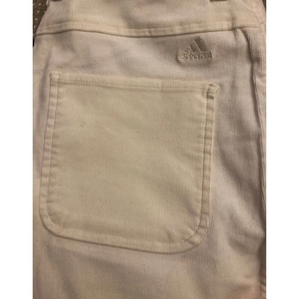 Adidas stretch ivory corduroy cream pants size 2 - Image 6