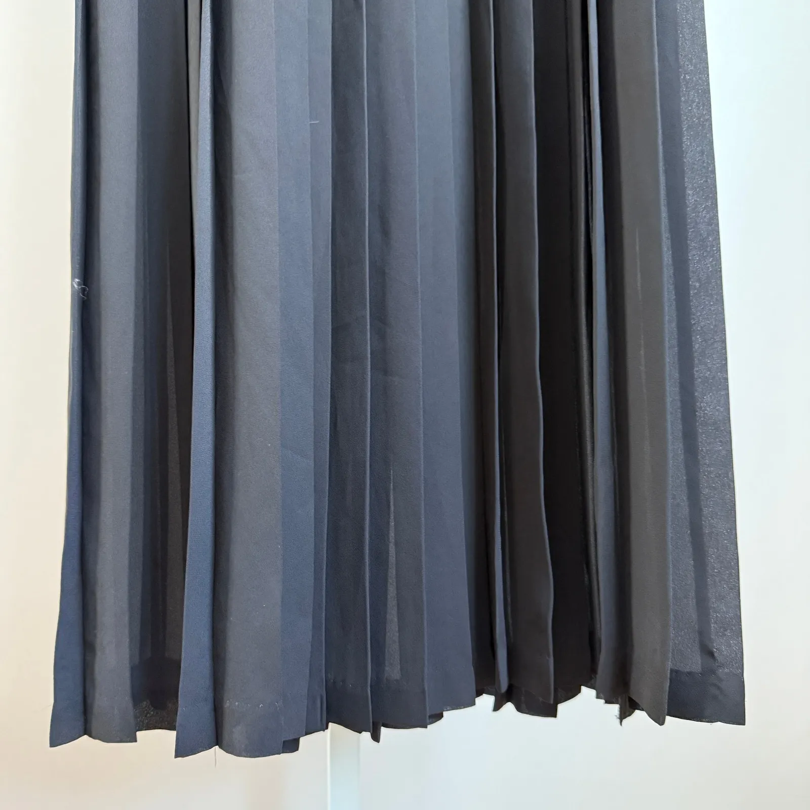 Susan Roselli for Vijack Black Dress Mob Wife Goth Pleated Gold‎ Accents sz 10 - Image 5