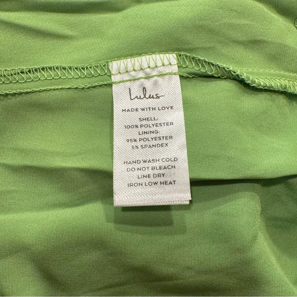 Lulus Rule the Runway Lime Green Tulle Bustier Tiered Maxi Dress Size S - Image 7