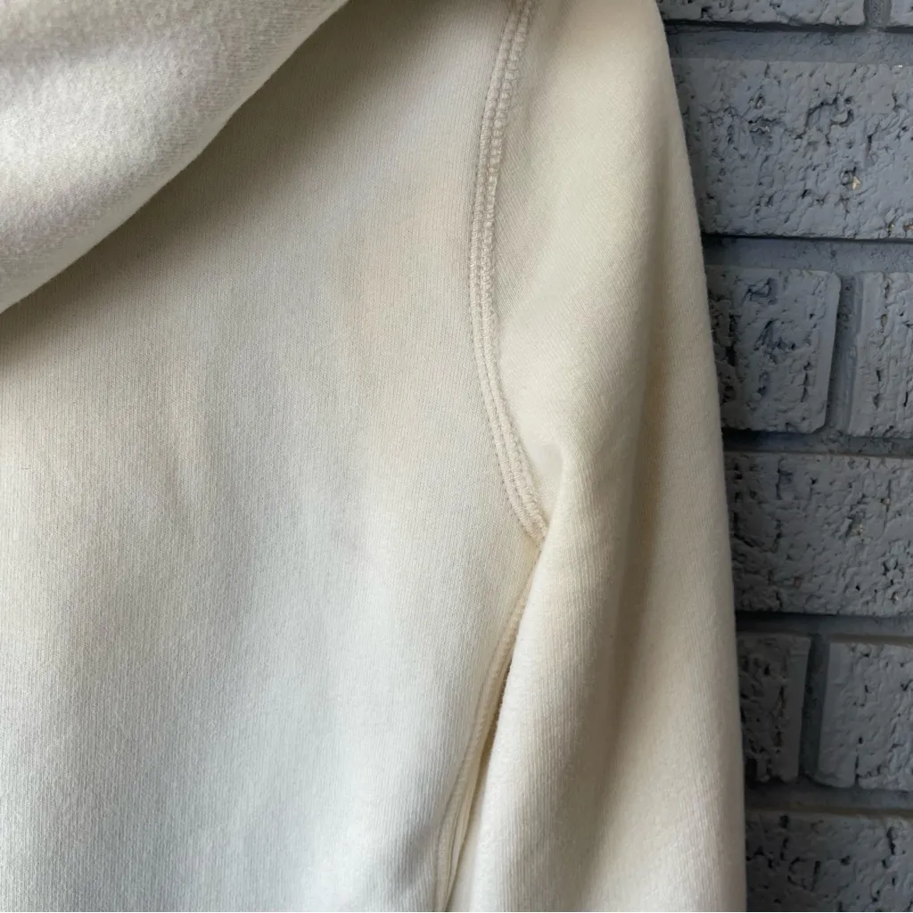 Y2K Abercrombie & Fitch Faux Fur Lined Full Zip Jacket Cream Size Medium RARE - Image 10