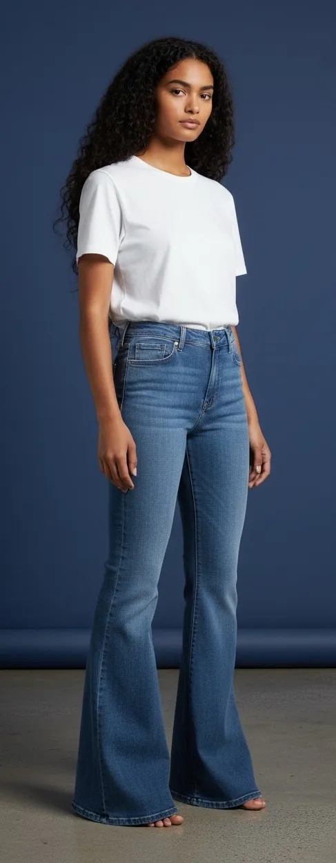 Flying Monkey Women Blue Wash Flare Jeans Size 29 - Image 1