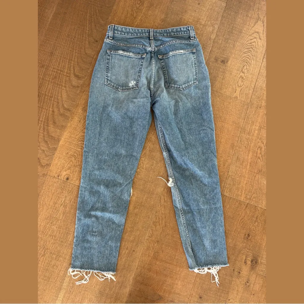 reformation high rise cigarette destroy distressed jeans - Image 4