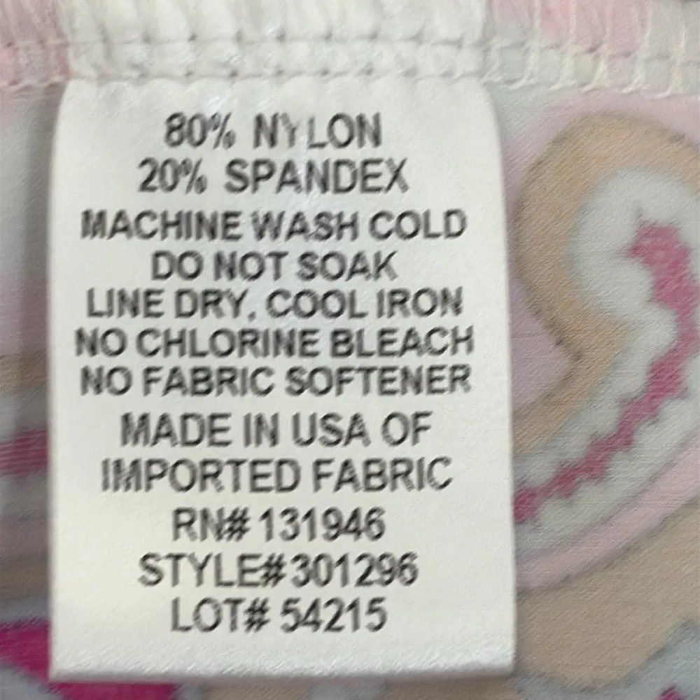 Jude Connally Palm Beach Paisley Pink Long Sleeve Top Ruffle V Neck Size S - Image 7