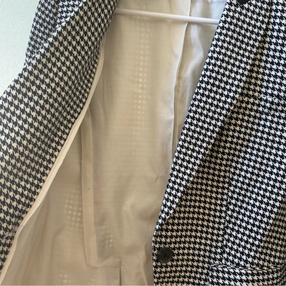 VERONICA BEARD Airlie Houndstooth Dickey Blazer Jacket Black/White Sz 4 - Image 5