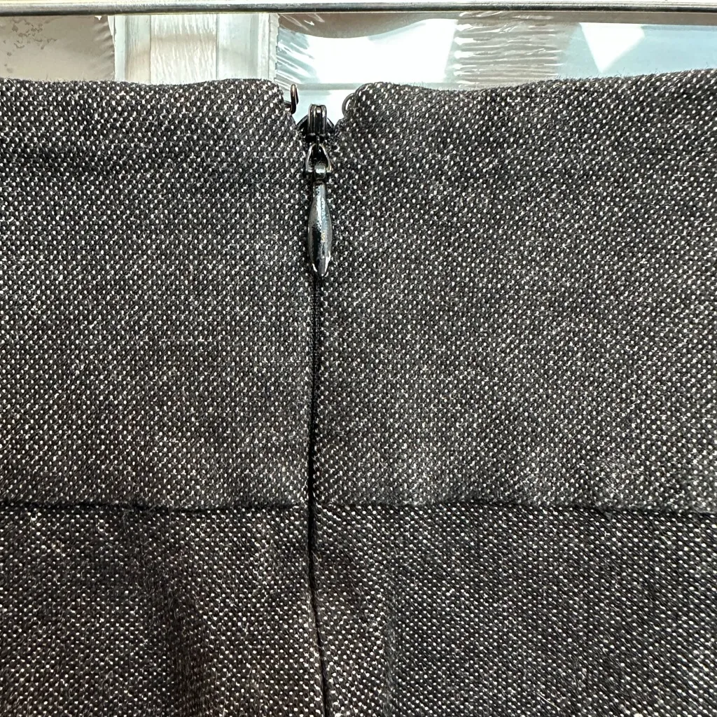 Banana Republic Y2K Gray Stretch Size 14 Large Career Pencil Skirt Herringbone - Image 4