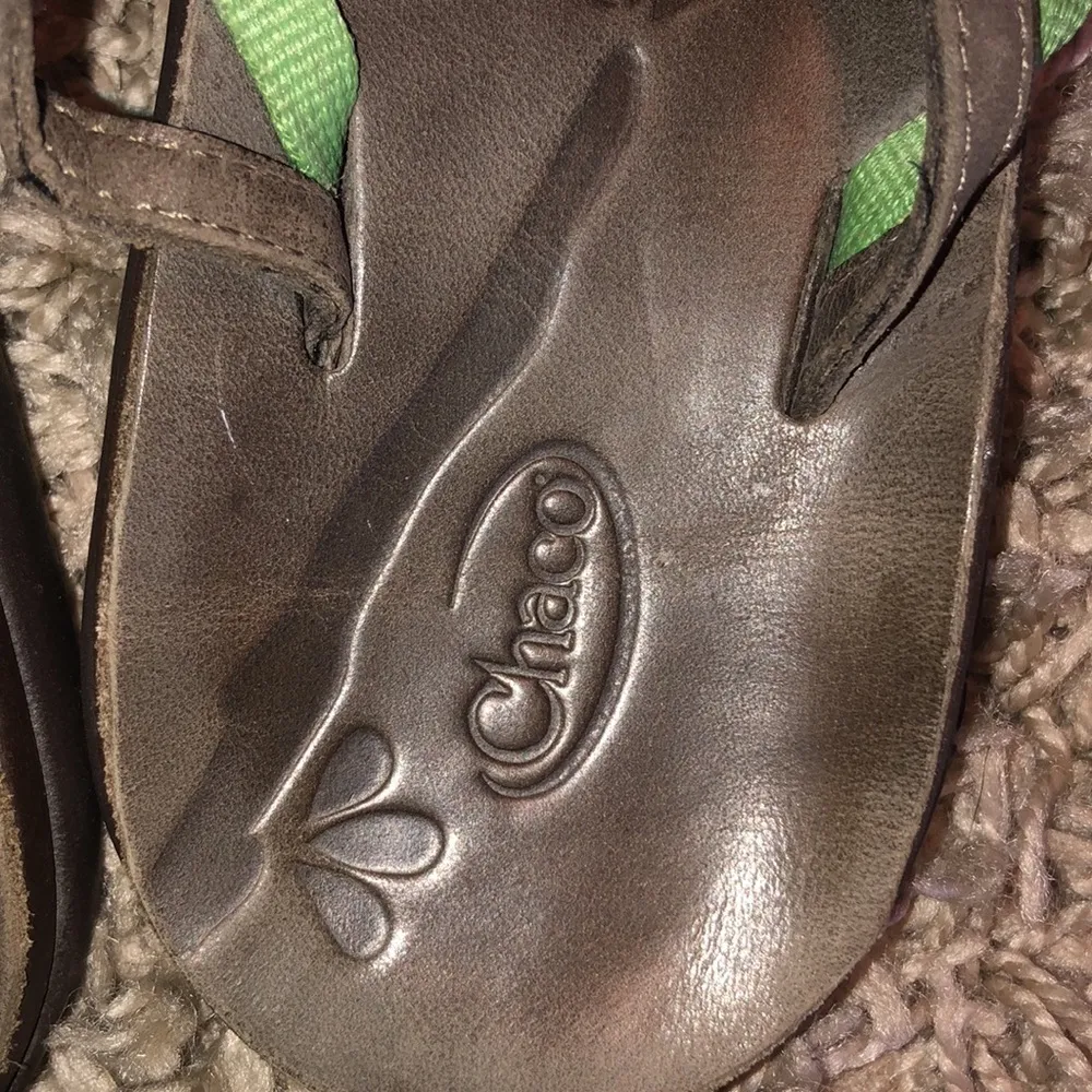 Chaco sandals Chaco outdoor shoes floral shoes green and brown size W8 travel​​​ - Image 3