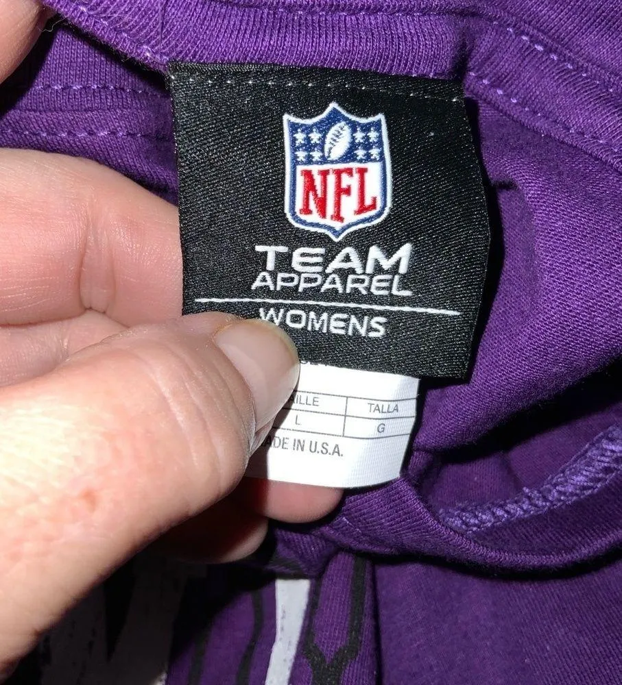 NFL Women’s Short Sleeve Purple Ravens Super Bowl XLVII T-Shirt Large - Image 6