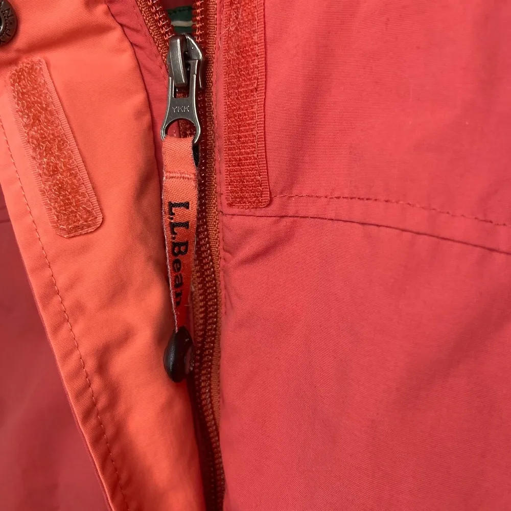 L.L. Bean Coral Orange Rain Jacket Size Medium Weather Channel Exclusive Vintage - Image 11