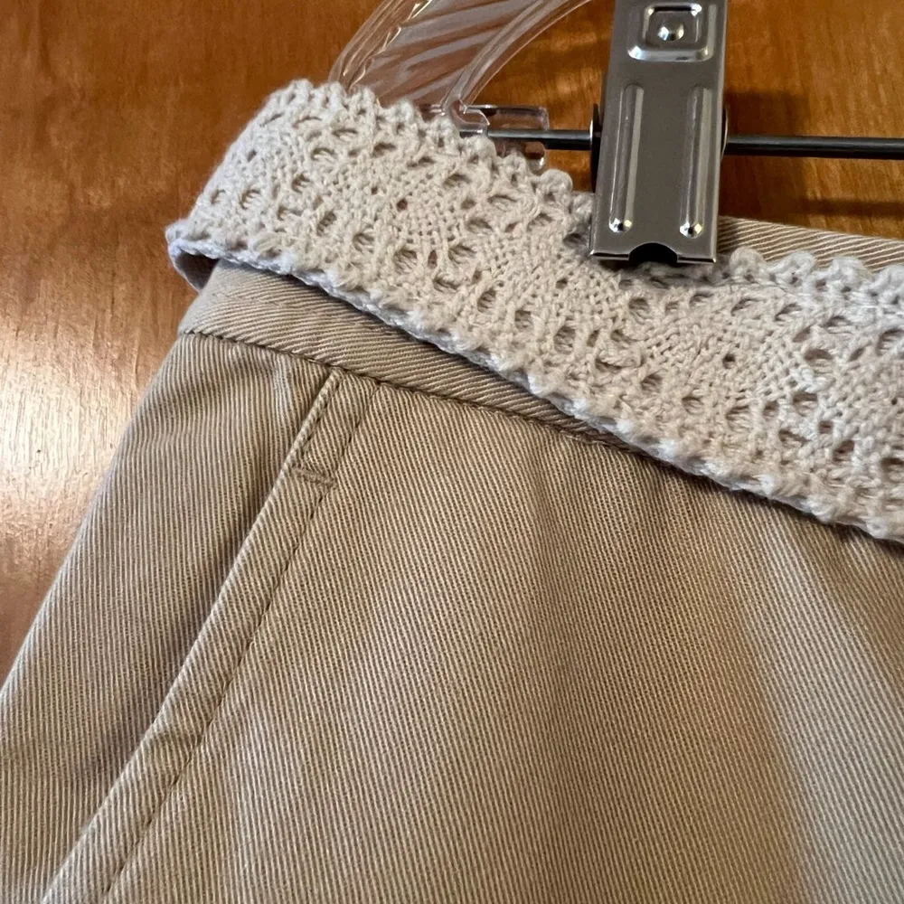 Lauren Ralph Lauren Moreton Hall Pants Crochet Belt Sand Nordstrom NWT Size 16 - Image 8