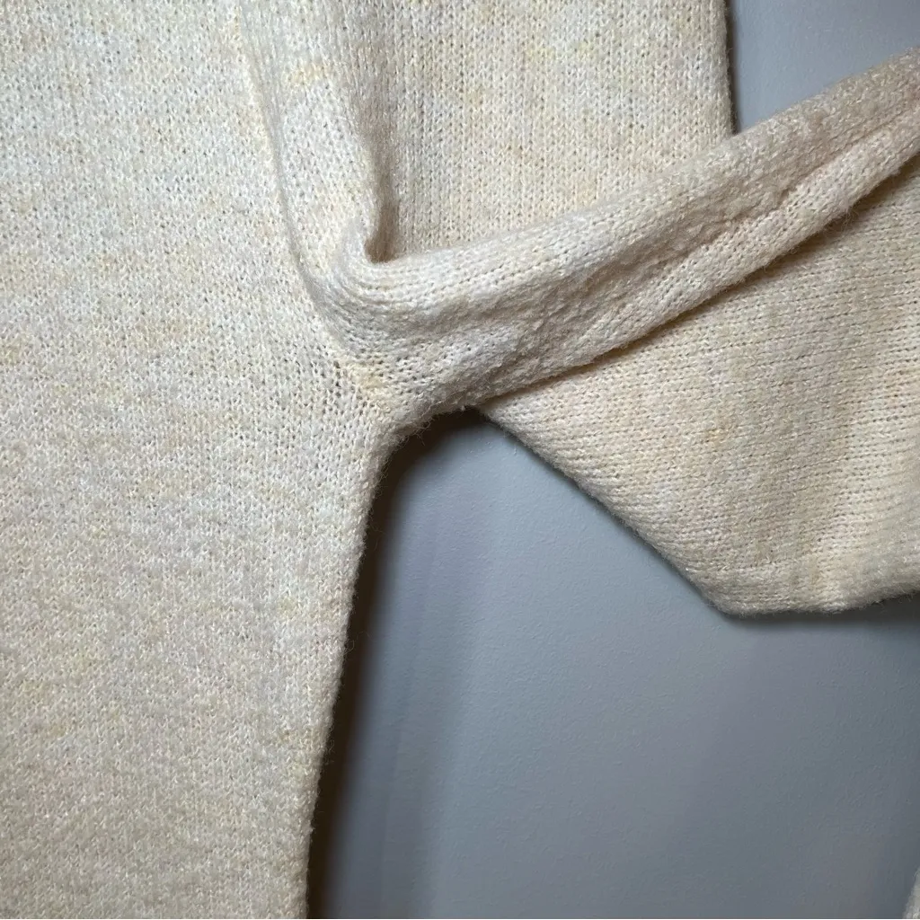 Anthropologie Current Air casual knit oatmeal lounge wide leg pants size small - Image 5