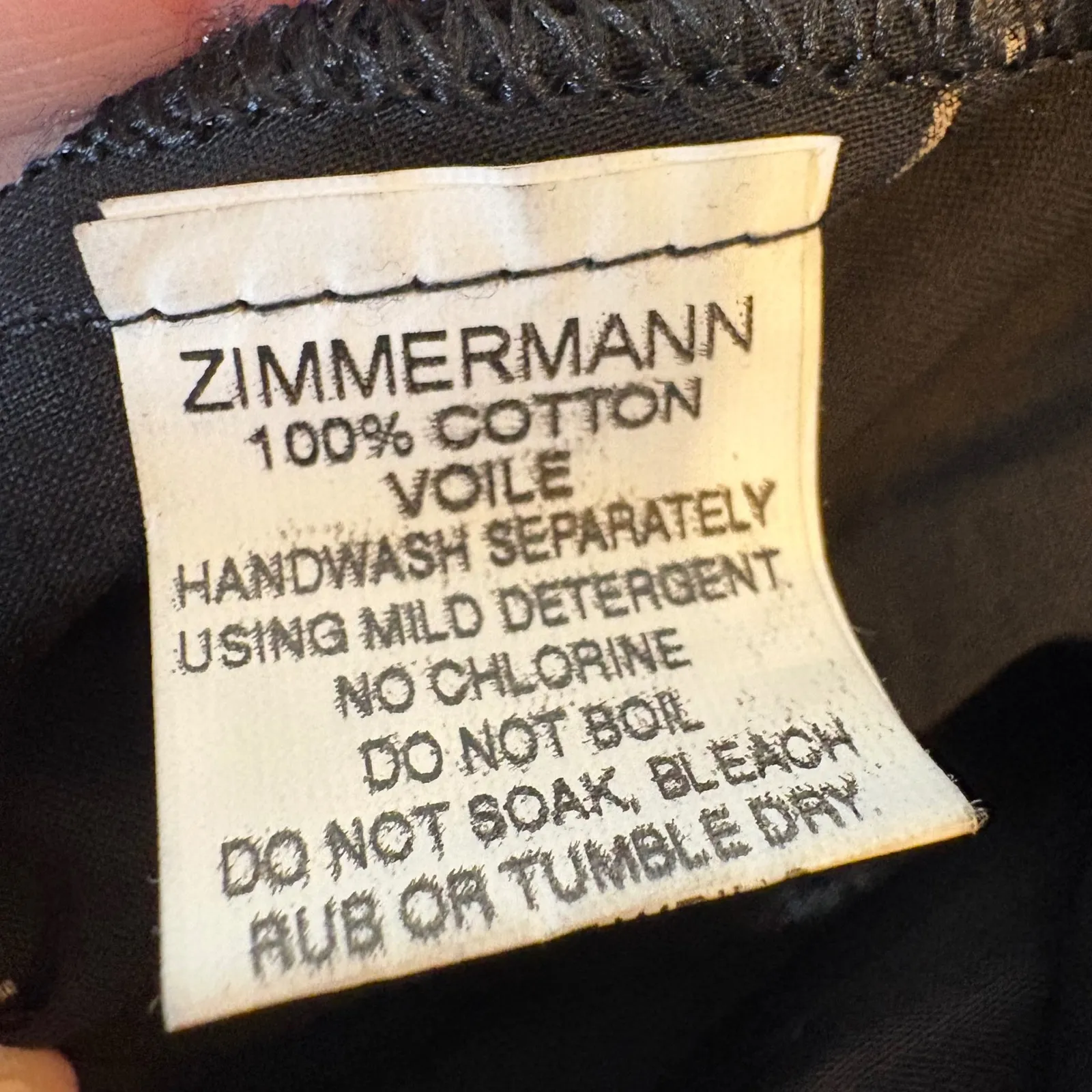 Zimmermann Dress Black Voile Cotton Bird Print Anchor Strap Ruffle Hem‎ - Image 6