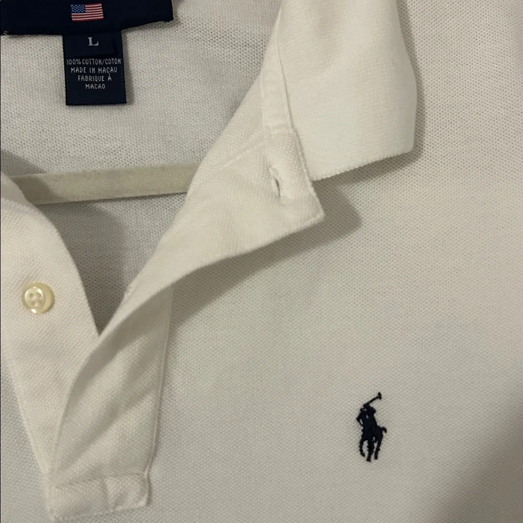 Polo Sport Cotton Polo Dress in White- L - Image 8