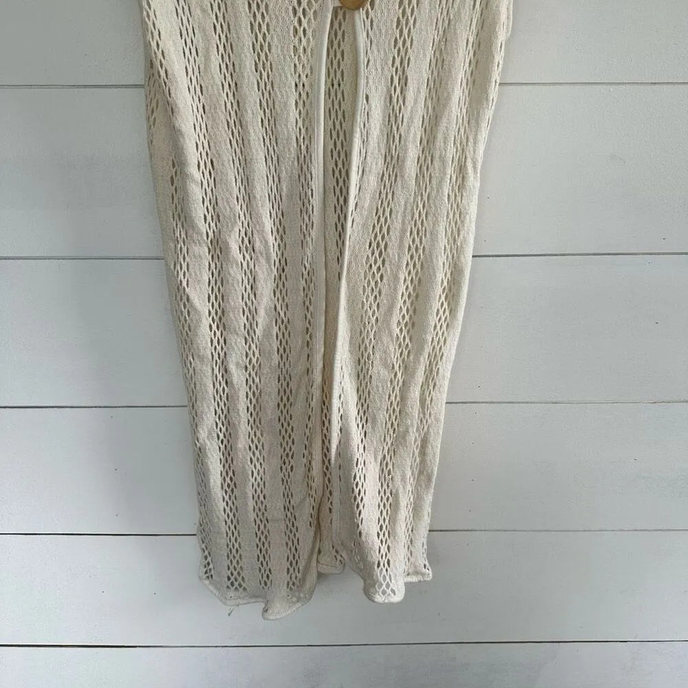 Cream Cardigan Sleeveless Beach Pool Cover Up Size undefined - Image 2