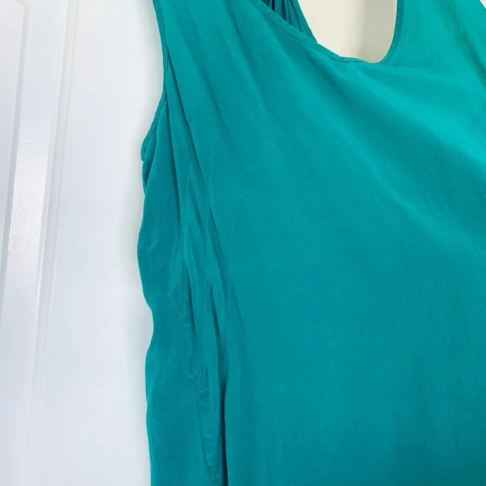 Forever 21 XXI Green Sleeveless Dressy Tank Top Tunic Blouse | Size: M - Image 4