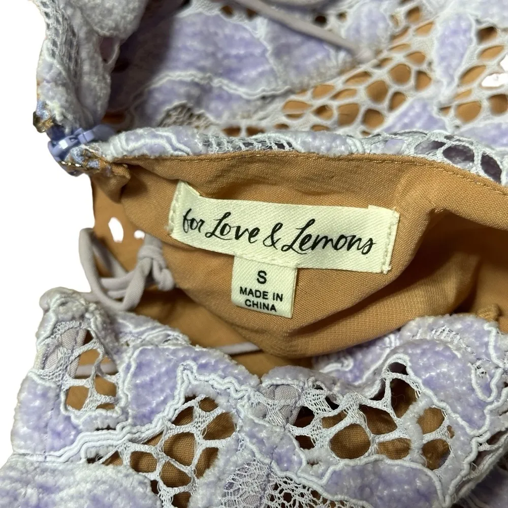 For Love & Lemons Lilac Rosemary Midi Dress US S - Image 5