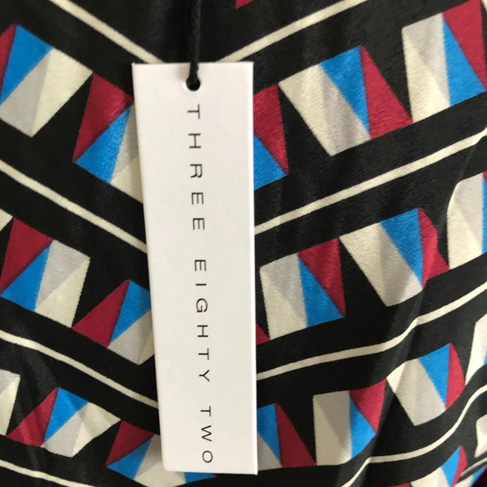 Three Eighty Two Women's Geometric Print Bomber Jacket XS, NWT, Black Multicolor - Image 5