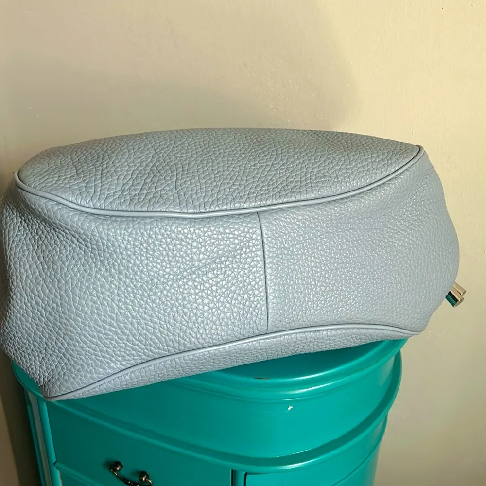 Michael Kors Large Pebbled Leather Dalia Dusty Blue Tote Shoulder Bag - Image 5