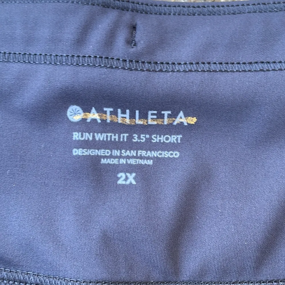 NWT Athleta Run With It 3.5” Short Black Womens Plus Size 2X Athletic Workout - Image 2