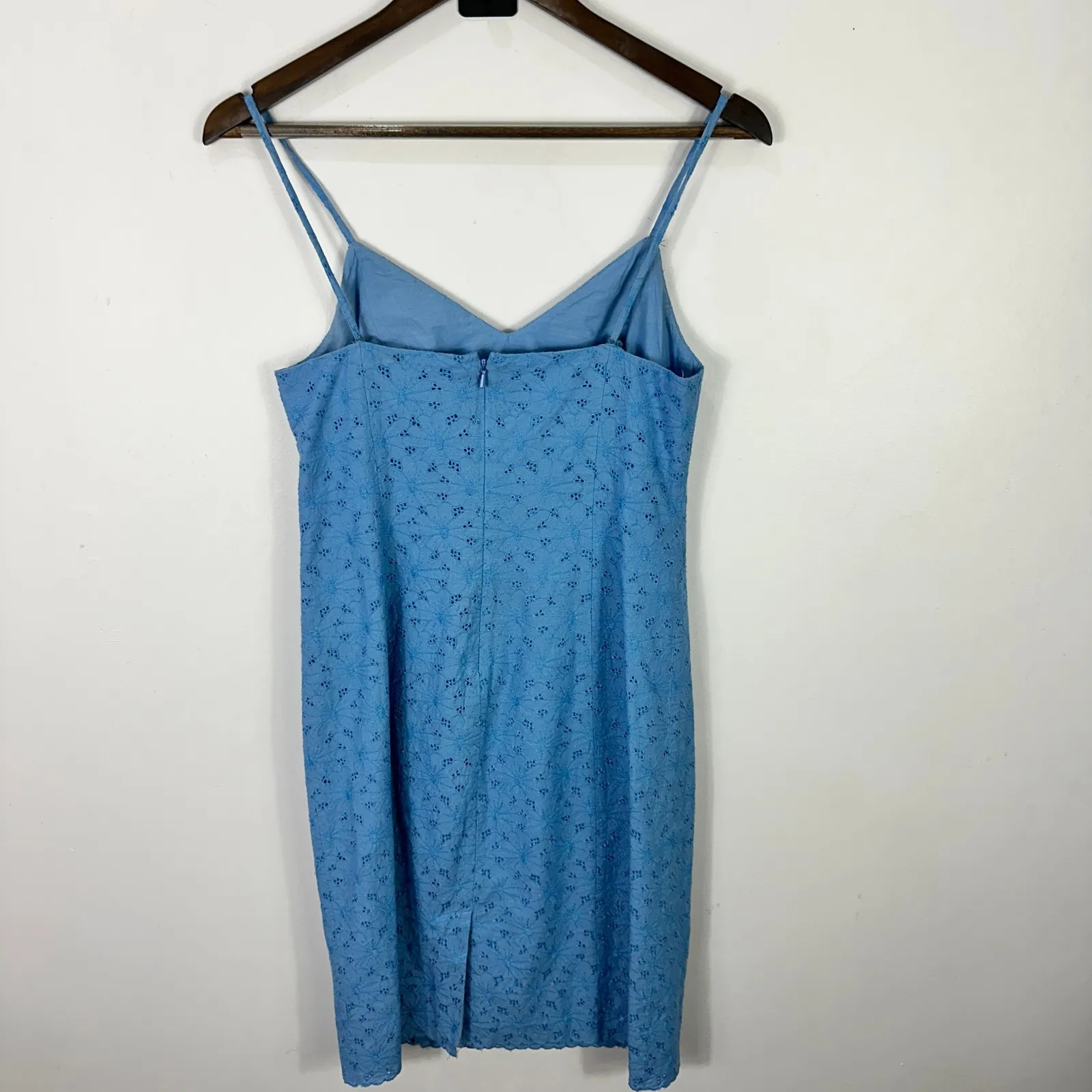 Michael Kors Eyelet Slip Dress 6 Powder Blue Cottagecore Coquette Romantic - Image 2