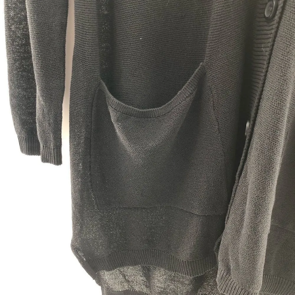 alfani button front cardigan deep black small‎ - Image 8