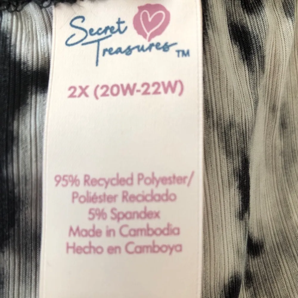 Womens SECRET TREASURES PJs Cami Top Tie Front Shorts Set Size 2X 18W-30W New - Image 3