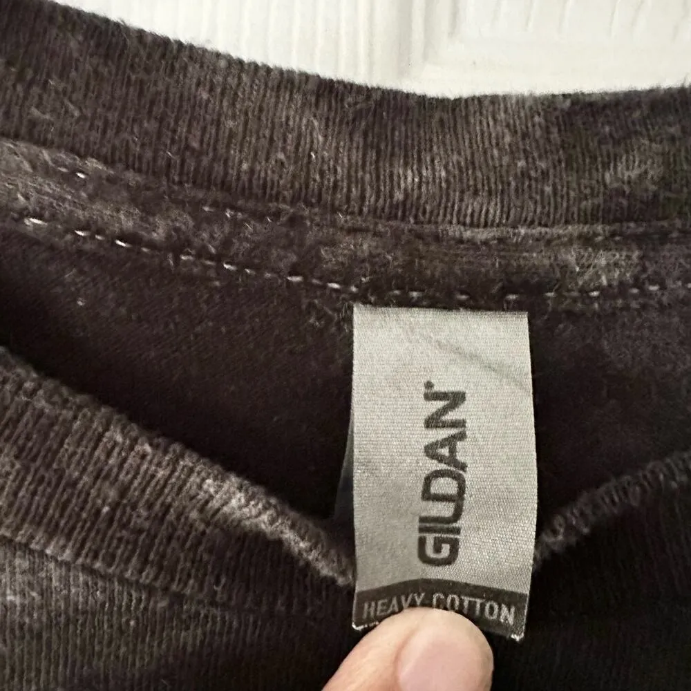 Gorillaz Black Tie Dye Graphic Band Tee Small Gildan Y2K White Stitch - Image 8