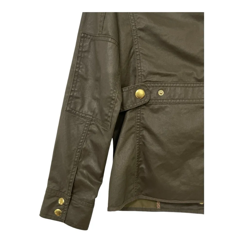 Womens J Crew Army Green Downtown
Waxed Military Style Field Jacket Sz XS - Image 6