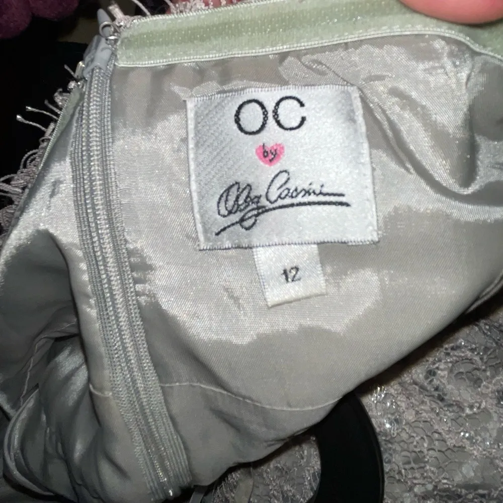 OC by Oleg Cassini Sequin gray dress - Image 3