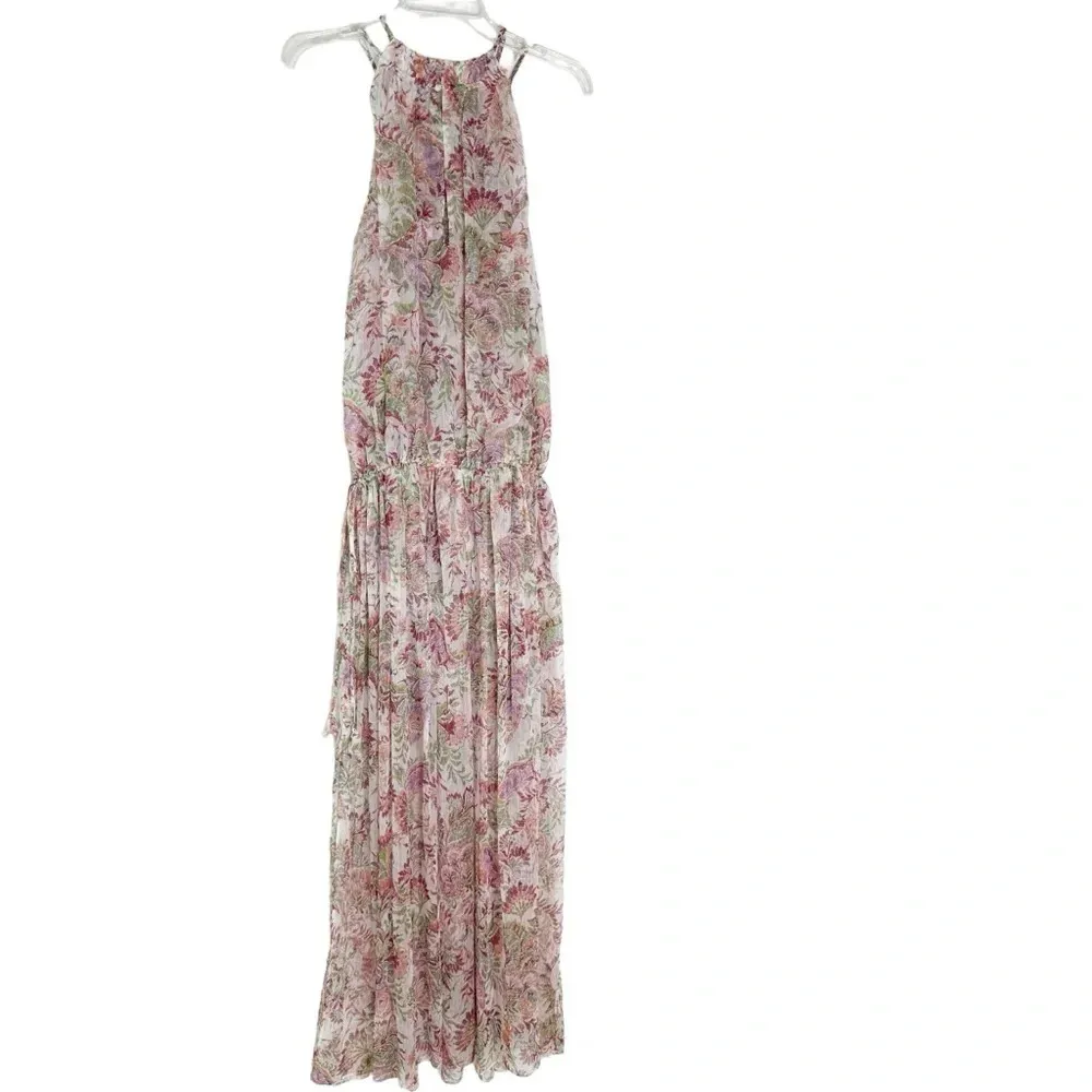Misa Angelina Floral Drop Waist Maxi Halter Dress Flowy Feminine Size M/L NWT - Image 10