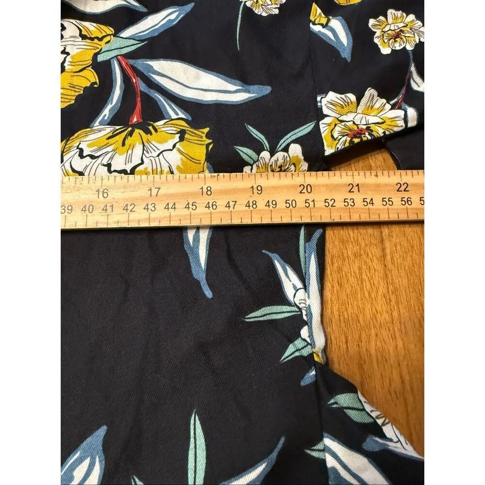 Zara Basic Collection Button Front Midi Floral Dress Long Sleeve Womens Size S - Image 9