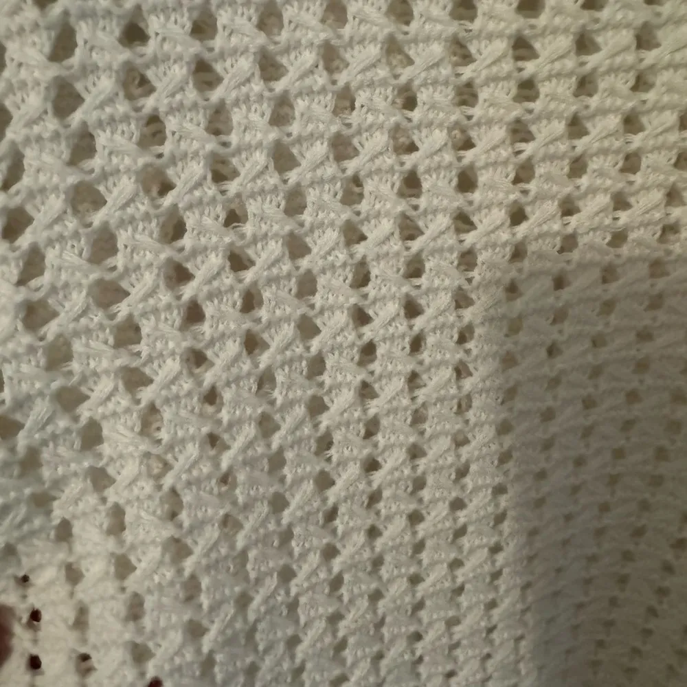 Gap White Flutter Sleeve Crochet Short Sleeve Sweater | XS - Image 4