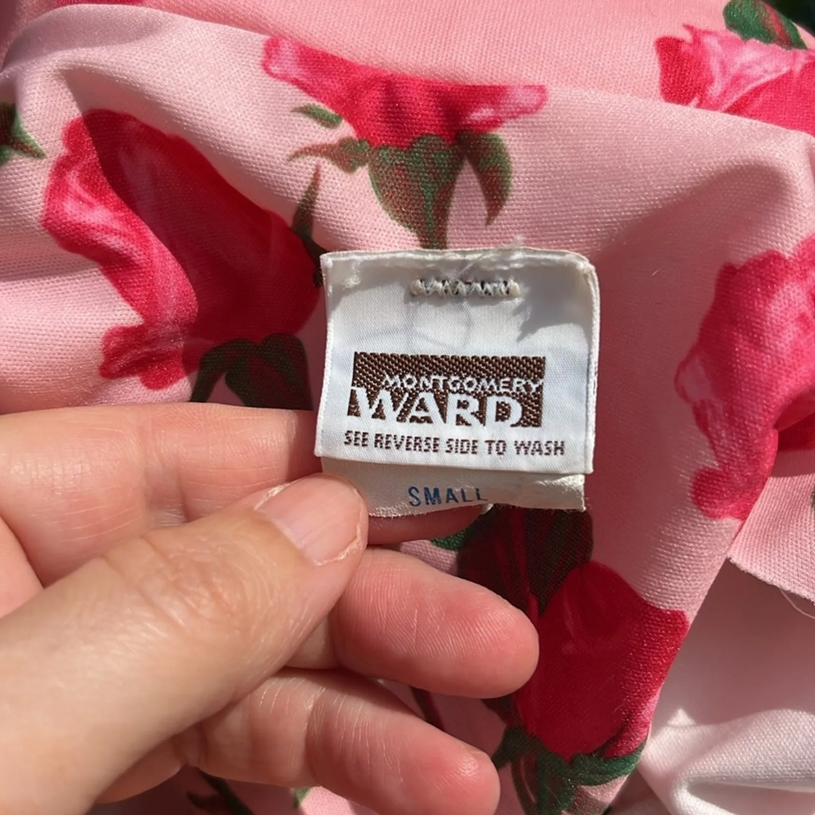 Fabulous Vintage Floral Rose Pink Robe Loungewear House Dress - Image 10