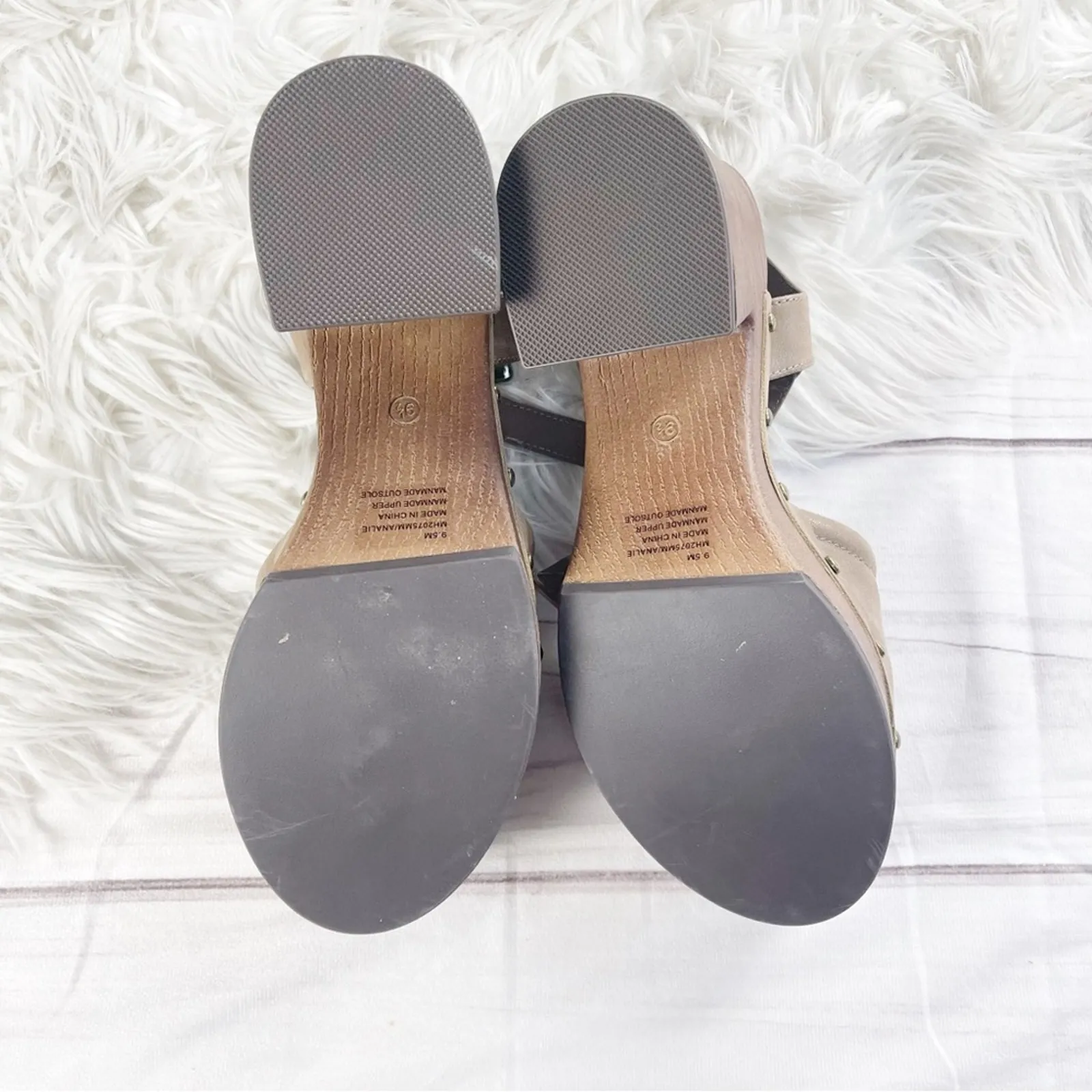 MIA Analie Women's Brown Studded Rounded Closed Toe Platform‎ Clogs Size 9.5 - Image 8