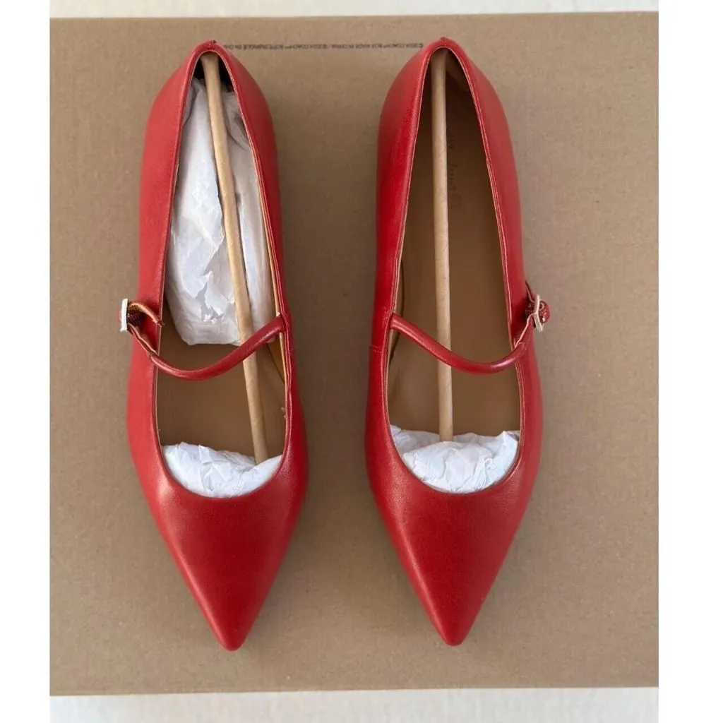 Madewell The Elsie Mary Jane Flat in Bright Ember, Size 7.5 - Image 6