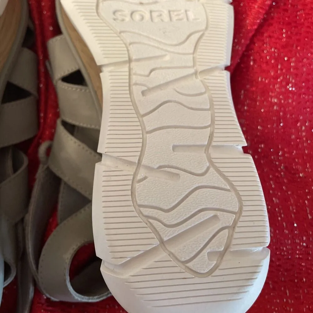 Sorel Platform Sandals Gladiator Lace Up Womens Sandal Size U.S.A 8.5 Gray - Image 10