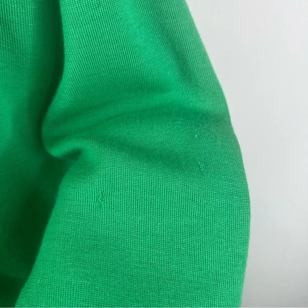 Salvatore Ferragamo Size M Green Wool Gold Button Front Cardigan Sweater - Image 8