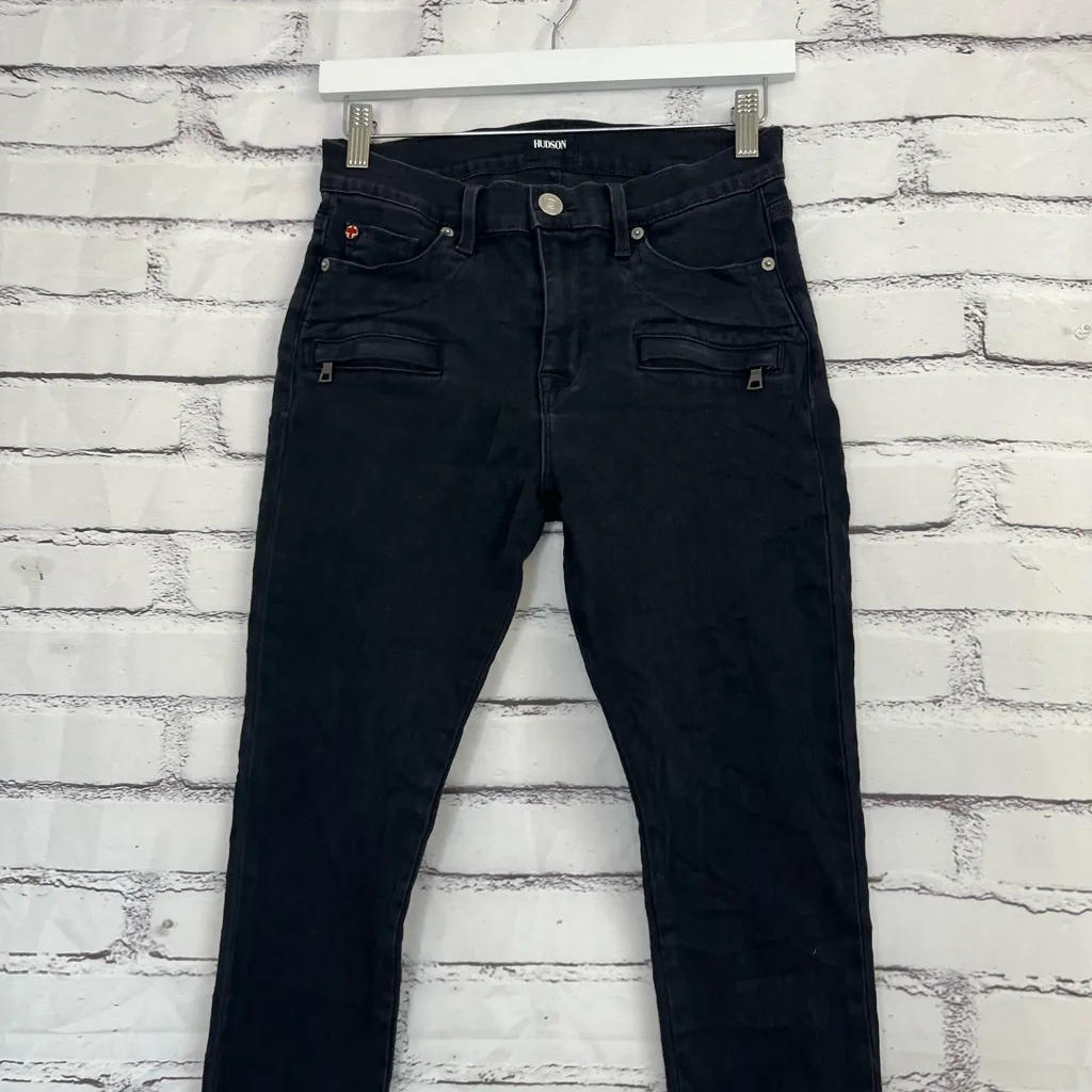 Hudson Roe Mid Rise Ankle Super Skinny Jeans Women’s 28 Dark Gray Stretch Denim - Image 6