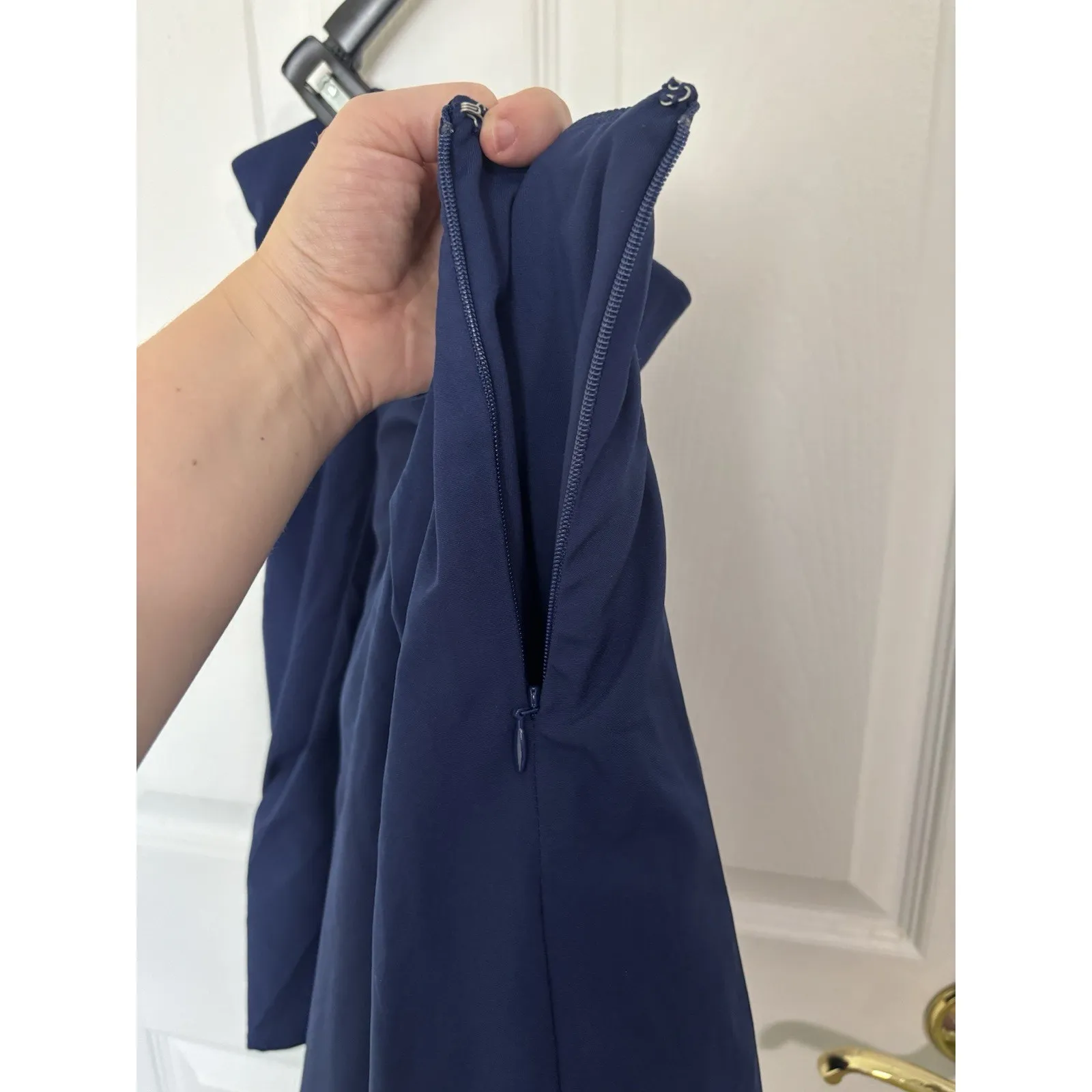 J Crew Navy Blue Pleated Athletic Skort Size Large Pickleball Preppy Golf Tennis - Image 4