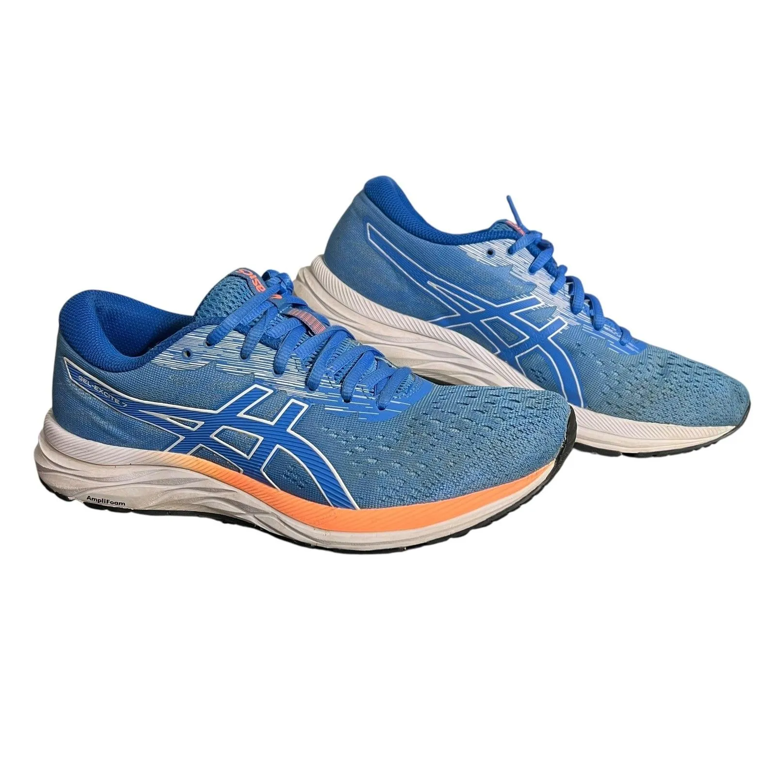 ASICS Gel-Excite 7 Shoes Womens Size 10 Blue Orange Running 1012A562 Sneakers - Image 11