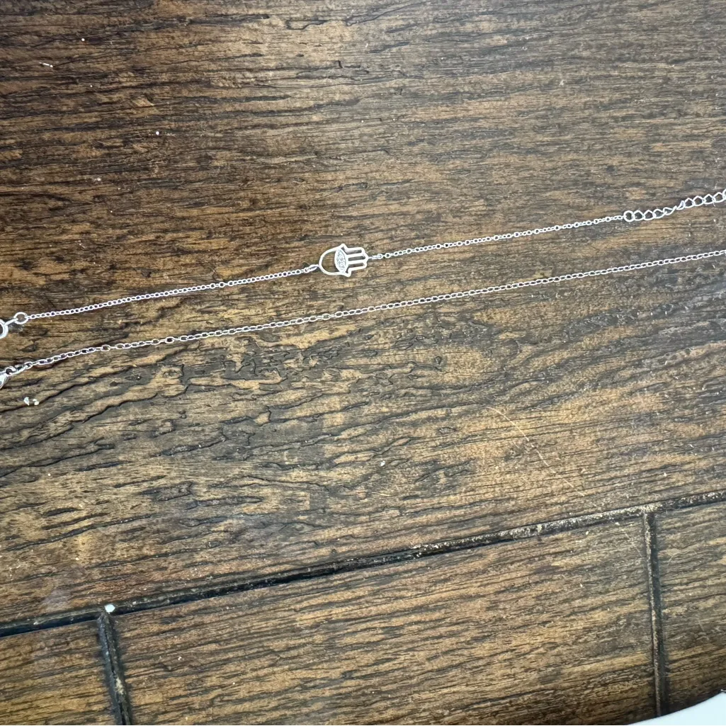 Silver Hamsa Hand bracelet - Image 2