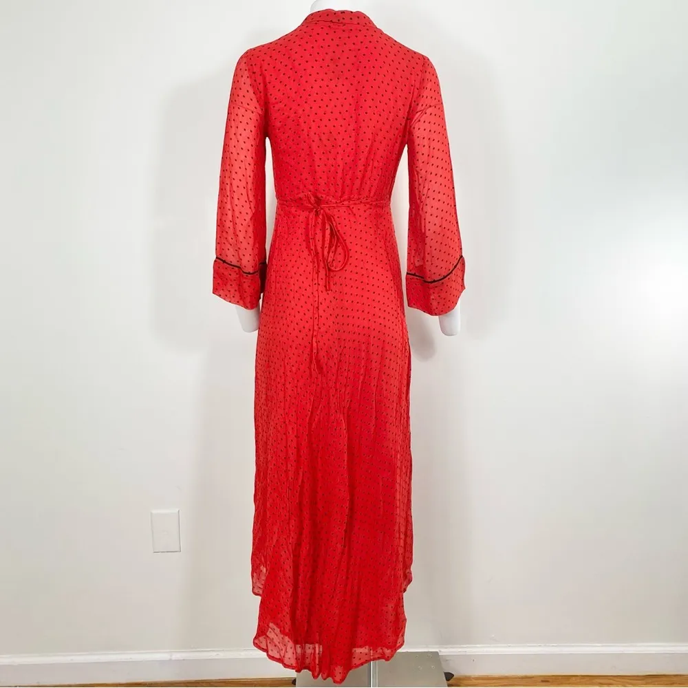 GANNI GEORGETTE PRINTED WRAP DRESS - Image 3