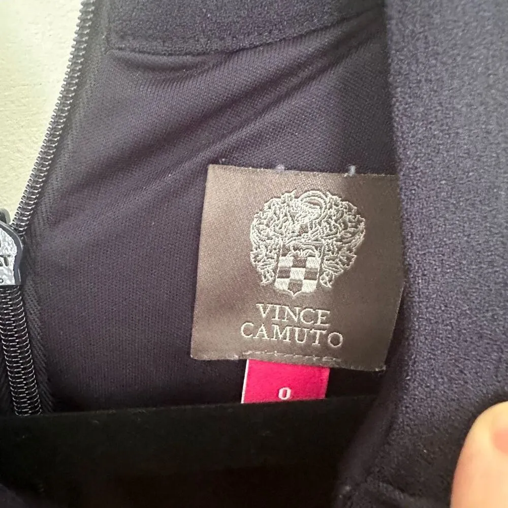 Vince Camuto Women’s 0 Navy Blue Bow Fit and Flare Dress - Image 3