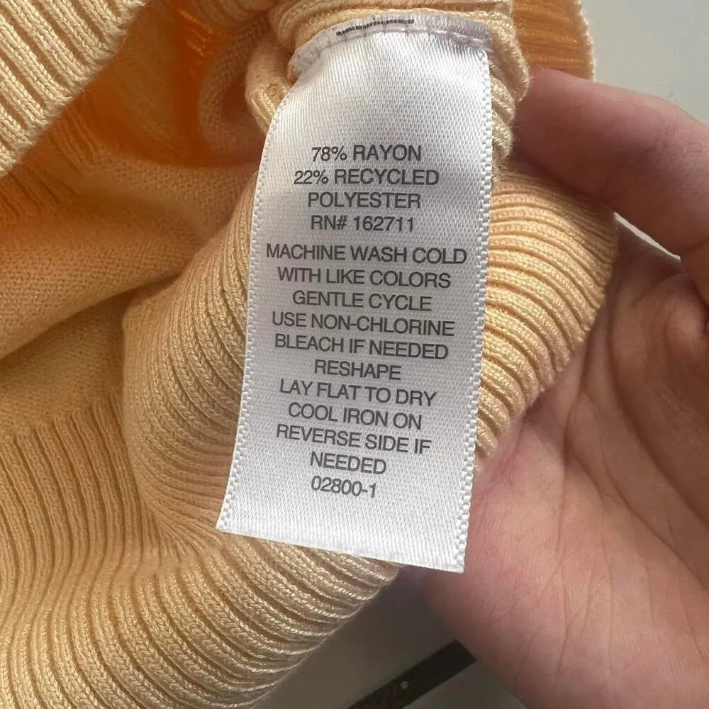 Vintage Liz Claiborne Pastel Yellow Puff Sleeve Sweater Size Large Coquette - Image 5